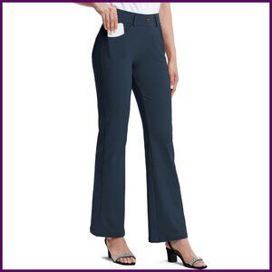 High Waisted Bootcut Yoga Dress Pants Stretchy Office Work Casual